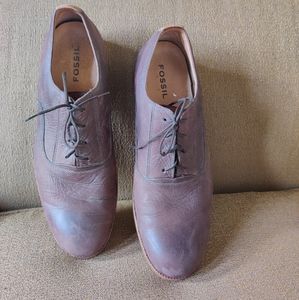 Fossil Men's Oxford Lace Up Leather Shoes